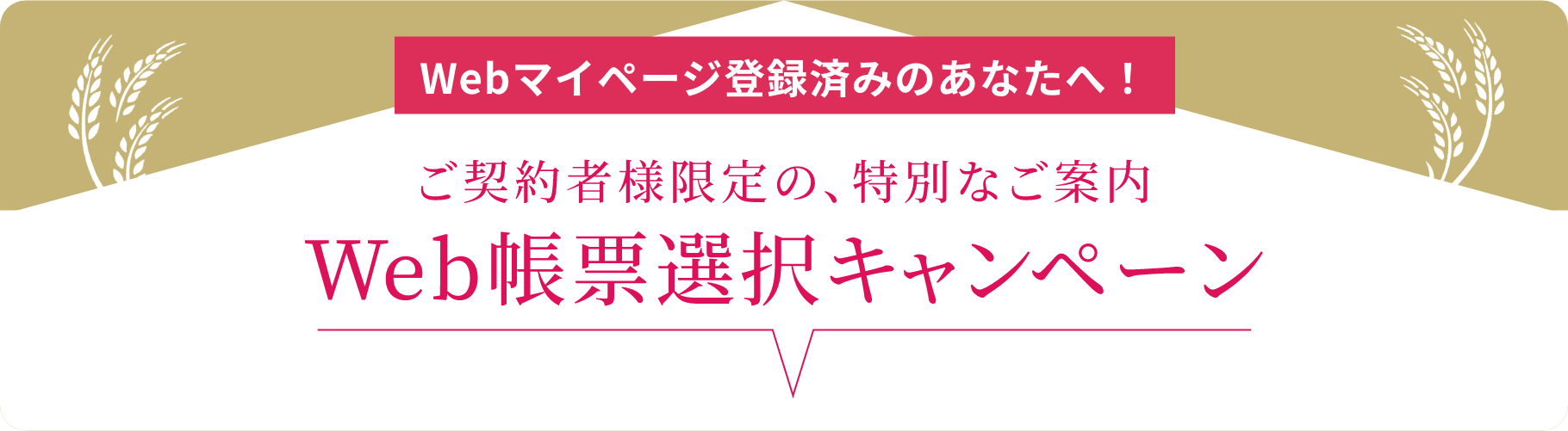 Webマイページ登録済みのあなたへ！Web帳票選択キャンペーン